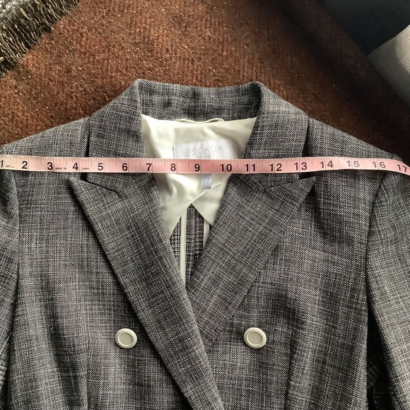 Escada blazer plaid, black & ivory, size 34 - Picture 11 of 15